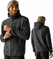 Kurtki męskie - Męska kurtka softshell Regatta z kapturem RMl292 61I XXL - miniaturka - grafika 1