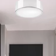 Lampy sufitowe - Lampa sufitowa Kimban z metalu, Ø 26 cm, chrom - miniaturka - grafika 1