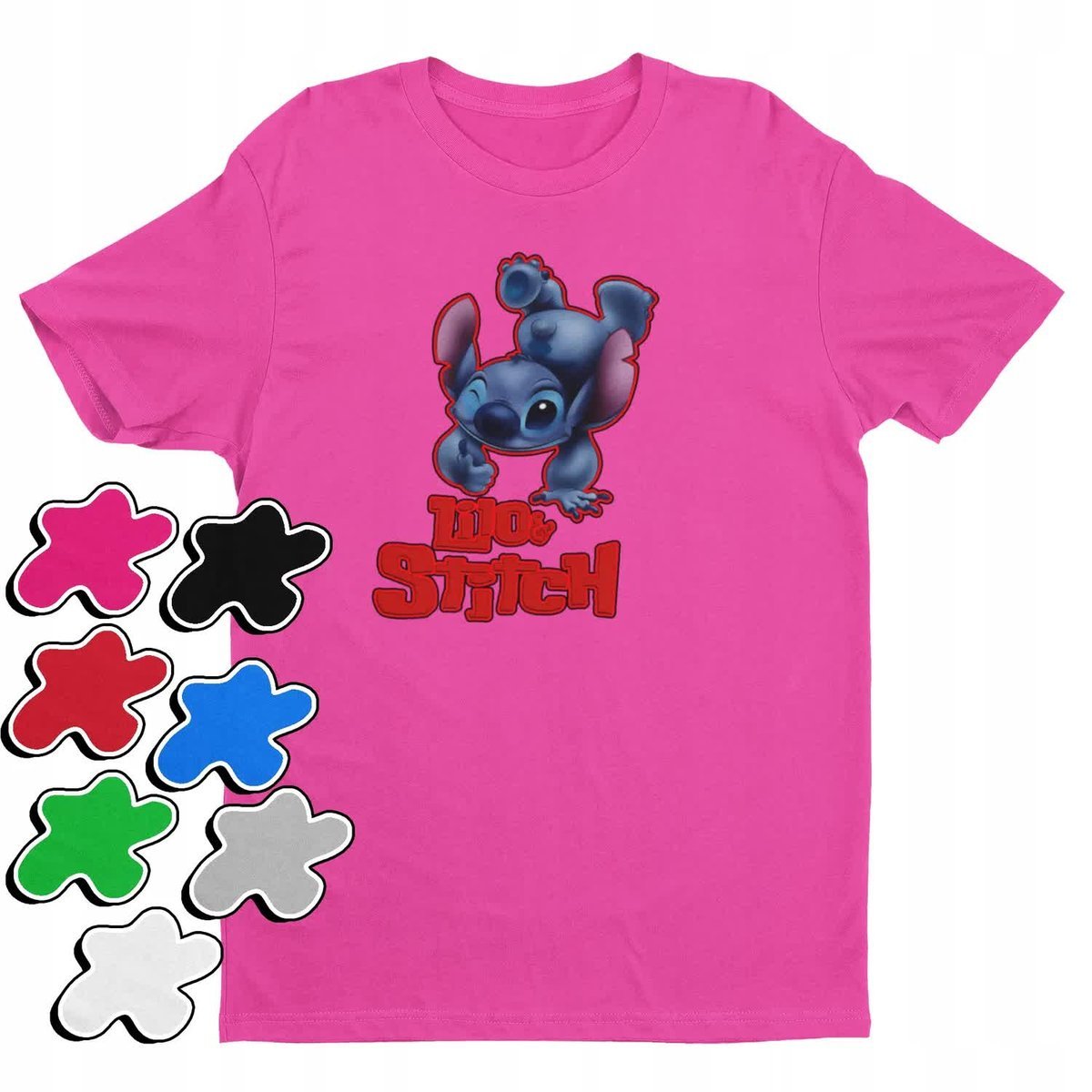 Koszulka T-Shirt Dziecięca Z Nadrukiem Duży Wybór Lilo Stitch -L 146-152