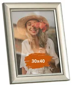 Ramki na zdjęcia - Ramka drewniana na zdjęcie 30x40 srebro Vintage - miniaturka - grafika 1