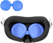 Akcesoria VR - Vortex Virtual Reality Silikonowe ochronki na soczewki do Meta Quest 3 Niebieskie - miniaturka - grafika 1