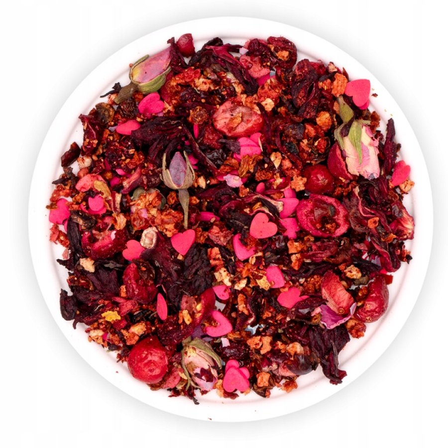 Herbata Owocowa Serduszka Hibiskus Truskawka Wiśnia Frago Teaverso 500G