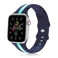 Akcesoria do smartwatchy - PASEK DO ZEGARKA APPLE WATCH 2/3/4/5/6/7/8/9/SE 38/40/41 NIEBIESKI SILIKON - miniaturka - grafika 1