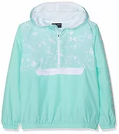 Kurtki i płaszcze dla chłopców - Under Armour uniseks dzieci pakowalna kurtka z zamkiem błyskawicznym 1/2 rozgrzewana góra Neo Turquoise/White L - miniaturka - grafika 1