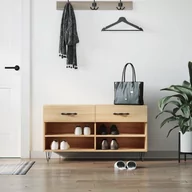 Wieszaki i stojaki - vidaXL Ławka z miejscem na buty, dąb sonoma, 102x35x55 cm - miniaturka - grafika 1