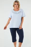 Piżamy damskie - Piżama Italian Fashion Zarita kr.r. sp.3/4 niebieski/granat - miniaturka - grafika 1