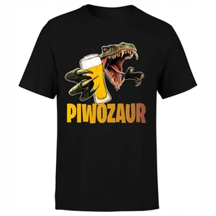 Koszulka męska z nadrukiem DLA PIWOSZA P!WO PIWOZAUR śmieszna L - Koszulki męskie - miniaturka - grafika 1