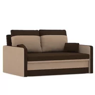 Sofy i kanapy - Sofa rozkładana 2-osobowa, Milton, 135x90x75 cm, brąz, cappucino - miniaturka - grafika 1