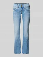 Spodnie damskie - Jeansy o kroju slim fit z mieszanki bawełny - miniaturka - grafika 1