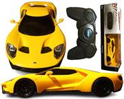 Zabawki zdalnie sterowane - Autko Zdalnie Sterowane Rastar FORD GT Samochód Auto Na Pilot 2,4GHz RC 1:24 Żółte - miniaturka - grafika 1