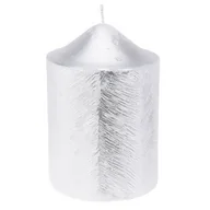 Świece - Świeca ozdobna z metalicznym wzorem, 7 x 10 cm - miniaturka - grafika 1