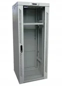 Szafy rack - Szafa Lexi-NET LEXI-Net 19" stojakowy rozdzielacz 18U 600x600 rozbieralny, jednostka wentylacyjna, termostat, kółka, 600kg, szkło, szary LS18U-60/60 - miniaturka - grafika 1