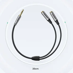Ugreen przewód kabel przedłużacz AUX 3,5mm mini jack 0,2m czarny (AV191 50253) - Kable USB - miniaturka - grafika 7