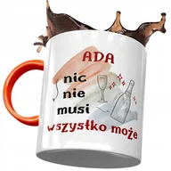Kubki - Kubek Pomarańczowy Dla Ady Żony Koleżanki Prezent z Nadrukiem ze Zdjęciem + Opakowanie na prezent (wzór 03) - miniaturka - grafika 1