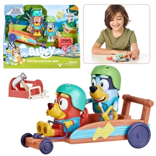 Bluey i Rusty Zestaw figurek Gokart, pojazd + figurki dla dzieci 3+ - Figurki dla dzieci - miniaturka - grafika 1