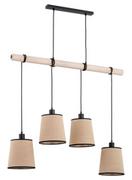 Lampy sufitowe - Lampa wisząca z drewnianą belką, nad stół AL 63160 z serii REJA - miniaturka - grafika 1