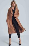 Płaszcze damskie - Klasyczny płaszcz w kolorze beżowym M713, Kolor beżowy, Rozmiar L/XL, Figl - Primodo.com - miniaturka - grafika 1