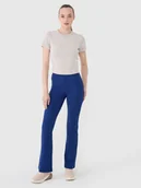 Legginsy - 4F Legginsy z rozszerzanymi nogawkami damskie - granatowe XS - miniaturka - grafika 1