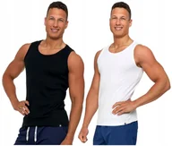 Koszulki męskie - ﻿Podkoszulka Męska Tank Top Bokserka Gładka Bawełniana 2 szt. MORAJ XXL - miniaturka - grafika 1