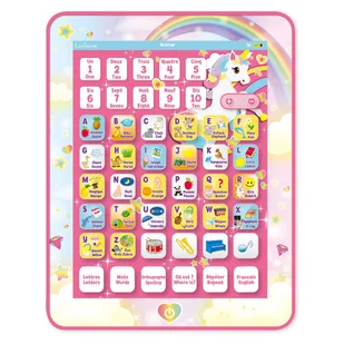 Lexibook Tablet edukacyjny francusko-angielski Jednorożec - Zabawki interaktywne dla dzieci - miniaturka - grafika 1