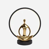 Lampy stojące - Ozdobna lampa nocna LED, czarno-złota, yoga ED81F134U z serii YOGA - miniaturka - grafika 1