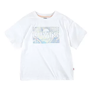 Levi's Kids Koszulka dziewczęca Lvg Oversize, biały, 8 Lata - Koszulki dla dziewczynek - miniaturka - grafika 1