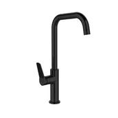 Baterie kuchenne - Bateria kuchenna Nestos czarna połsyk wylewka U Invena - miniaturka - grafika 1