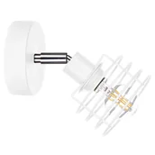 Lampy ścienne - KET Regulowana LAMPA ścienna KET317 metalowa OPRAWA druciany kinkiet biały - miniaturka - grafika 1