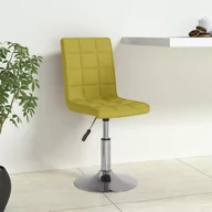 Krzesła - vidaXL Obrotowe krzesło stołowe zielone obite tkaniną 335692 - miniaturka - grafika 1