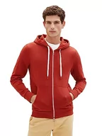 Bluzy męskie - TOM TAILOR Bluza męska, 14302 - Velvet Red, S - miniaturka - grafika 1