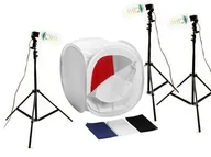 Tła fotograficzne - Zestaw Do Fotografii Bezcieniowej 1200W / Namiot 80Cm - miniaturka - grafika 1