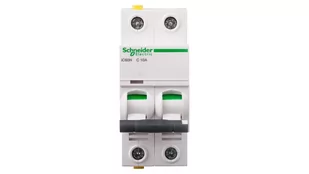 Schneider Electric Wyłącznik nadprądowy dwubiegunowy C 10A iC60N A9F04210 - Bezpieczniki elektryczne - miniaturka - grafika 1