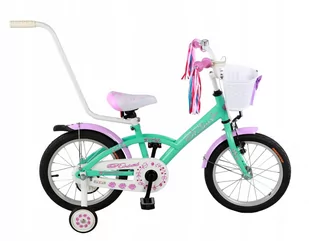 Rower dziecięcy BMX ROSES 16" miętowo-różowy - Rowery - miniaturka - grafika 1