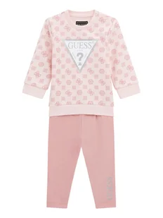 Guess Komplet bluza i legginsy A5BG14 KAD74 Różowy Regular Fit - Legginsy - miniaturka - grafika 1
