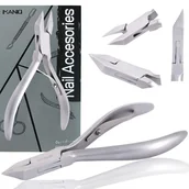 Akcesoria do paznokci - Cążki cęgi do grubych wrastających paznokci skórek obcinaczki nożyczki manicure gabinet SPA srebrne - miniaturka - grafika 1