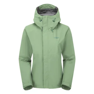 Damska kurtka przeciwdeszczowa Rab Women's Downpour Jacket fig green - 10 - Kurtki damskie - miniaturka - grafika 1