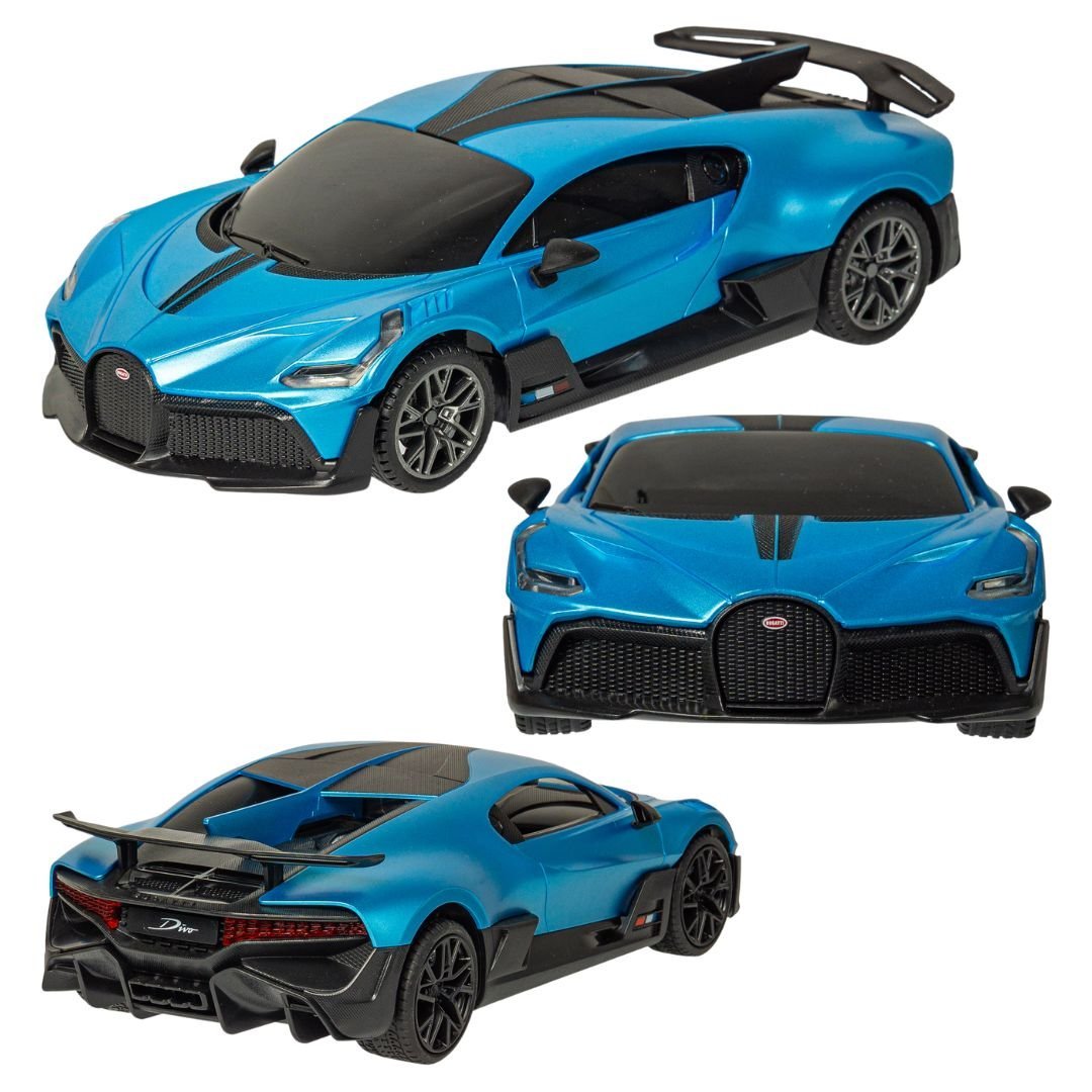 Zdalnie sterowany Bugatti Divo 1:24 – auto RC niebieskie