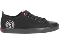 Trampki damskie - Cross Jeans Tenisówki FF2R4020C 39 Tenisowki Czarne Z Napisem - Empik - miniaturka - grafika 1