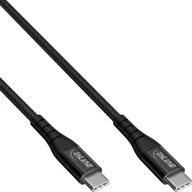 Kable USB - Kabel USB InLine InLine® USB 2.0 cable, USB-C male/male 100W quick charger cable, textile black, 2m - miniaturka - grafika 1