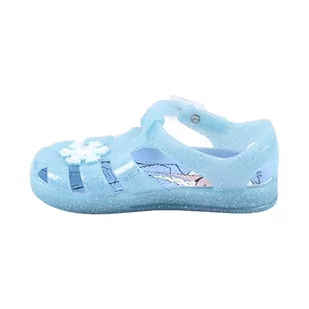 CERDÁ LIFE'S LITTLE MOMENTS, Sandały plażowe dla dziewczynek z nadrukiem z zamrożonymi postaciami 2 | Kapcie krabowe z PVC z plastikową klamrą - oficjalna licencja Disney Girls, niebieski, 26 EU - Kapcie damskie - miniaturka - grafika 1
