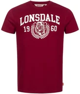 Koszulki męskie - T-shirt LONSDALE STAXIGOE bordowa-M - miniaturka - grafika 1