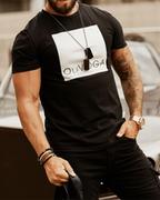 Koszulki męskie - T-shirt męski OLAVOGA BIG SQUARE MAN czerń XL - Olavoga - miniaturka - grafika 1