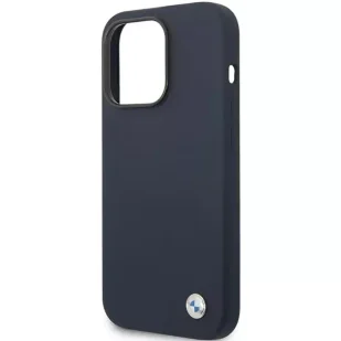 Etui na telefon BMW BMHCP14LSILNA do Apple iPhone 14 Pro 6,1" granatowy/navy Silicone Metal Logo - Etui i futerały do telefonów - miniaturka - grafika 6