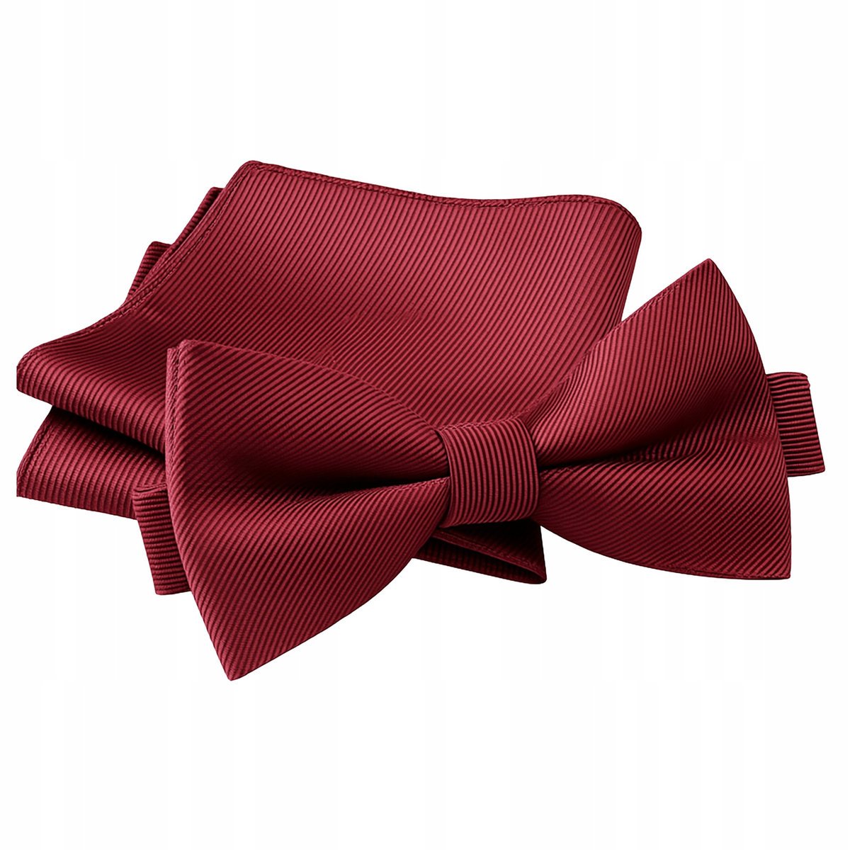 Zestaw mucha + poszetka - bordowa