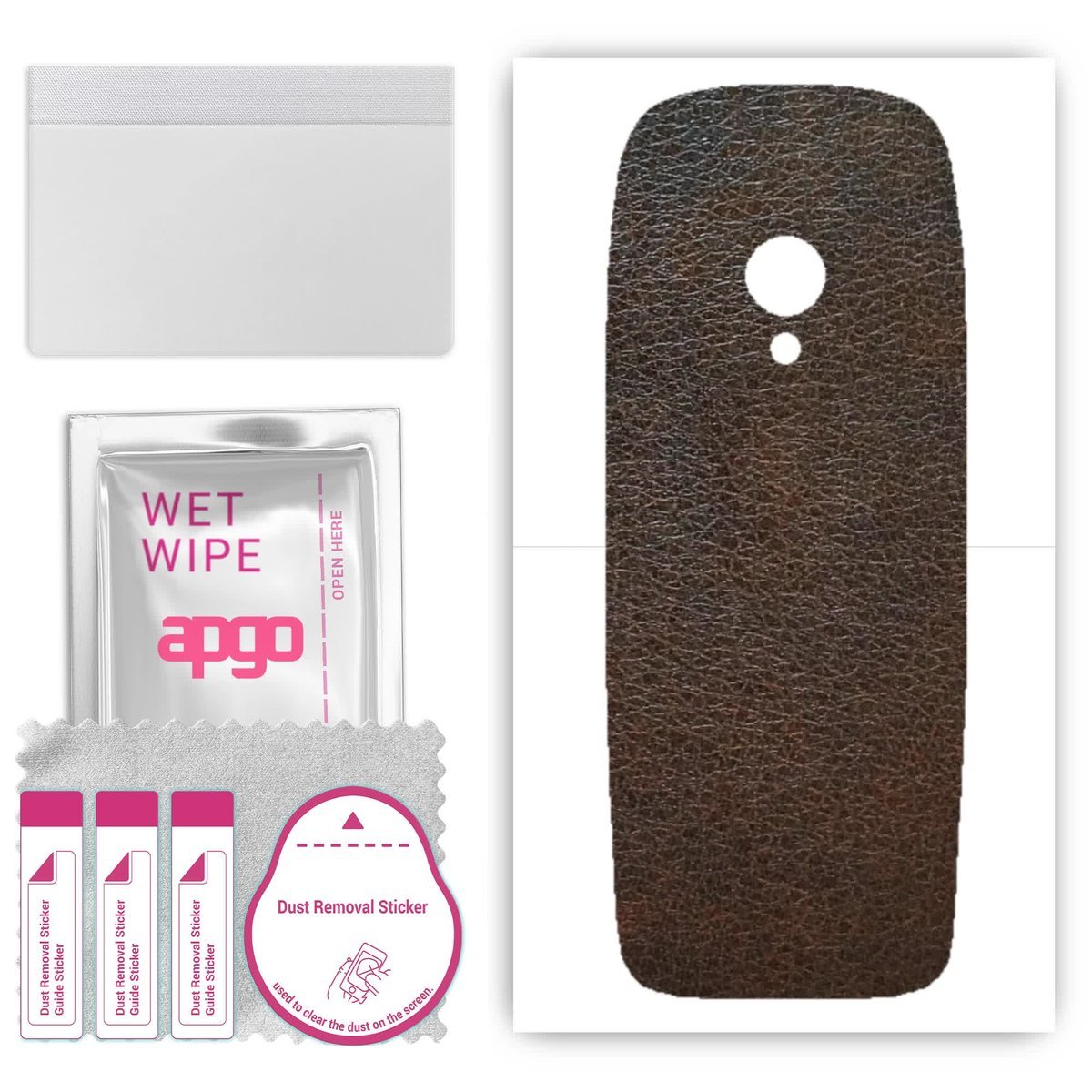 Folia naklejka skórka strukturalna na TYŁ do Nokia 6310 2021 - Skóra Brązowa - apgo SKINS