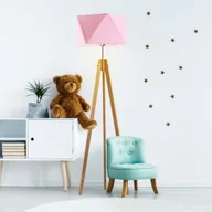 Lampy stojące - Lampa podłogowa do pokoju dziecięcego LAGOS z różowym abażurem - miniaturka - grafika 1