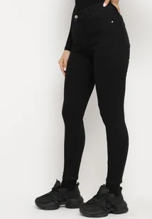 Czarne Jeansy Skinny Bawełniane Push-Up Torialdia - Spodnie damskie - miniaturka - grafika 1