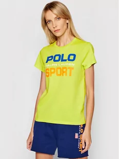 Ralph Lauren Polo T-Shirt Ssl 211838079006 Zielony Regular Fit - Koszulki i topy damskie - miniaturka - grafika 1