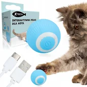 Zabawki dla kotów - Zabawka Interaktywna Uciekająca Ruchoma Piłka dla Kota Niebieska - miniaturka - grafika 1