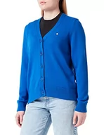 Kurtki damskie - GANT Damska kurtka z dzianiny ICON G Cotton Cardigan Lapis Blue, standardowy, Lapis Blue, XL - miniaturka - grafika 1